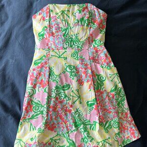 Lilly Pulitzer Strapless Floral Dress